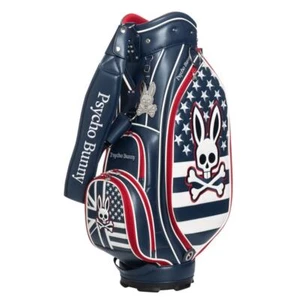 PSYCHO BUNNY Golf Caddy Bag EDIZIONE SPECIALE 9-Type x 46 in 4,5kg Navy PBMG2FC1 - Foto 1 di 15