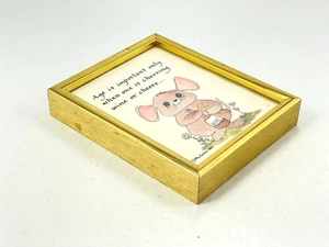 Vintage 1984 Age is not Important only with Cheese & Wine Comic Wall Decor - Picture 1 of 3