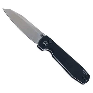Coltello Pieghevole Manico Alluminio Nero 14C28N Piede di Pecora Liscio TD014BK - Foto 1 di 6