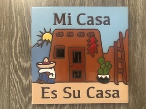 Earthtones Tile Trivet Wall Art Southwest Mi Casa (Chipped) - Bild 1 von 7