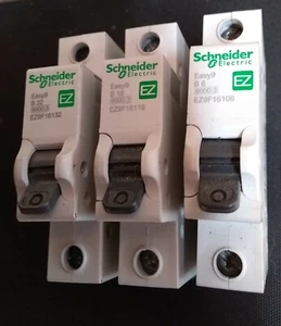 Schneider Easy 9 EZ9F MCB 50A, 40A, 32A, 25A, 16A, 6A All Type B 6k ! NEW ! - Picture 1 of 5