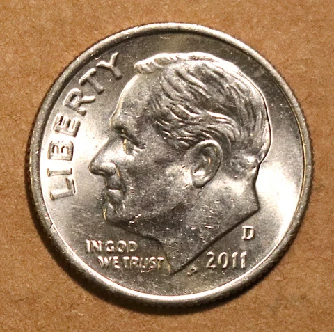2011 D Roosevelt Dime BU Cover