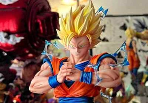Action Figure Dragon Ball Z Goku S.S. 2 Ultra 30cm STATUA DA COLLEZIONE Anime - Foto 1 di 7