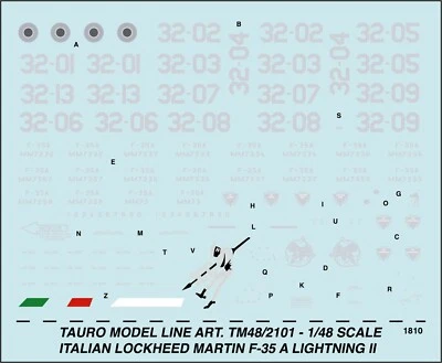 TAURO MODEL TM48/2101 LOCKHEED-MARTIN F-35A LIGHTNING II - 32° STORMO SCALA 1:48 - Immagine 1 di 2