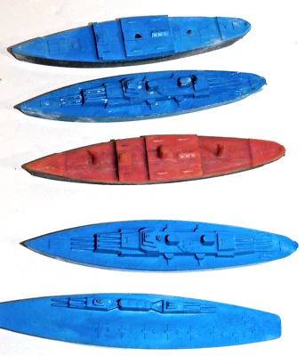 Thomas Toy Vintage Plástico Duro Barco Barcos 5" Bañera Juguete Lote de 5 Años 50 - 60 Foto 1 de 4