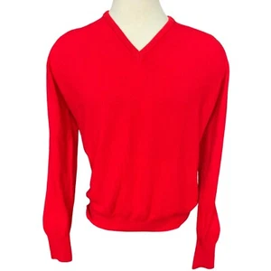 Vintage Harrod Ltd roter Pullover Herren Gr. XL, Weihnachten, Cocktail, 90er, Made in USA - Bild 1 von 5