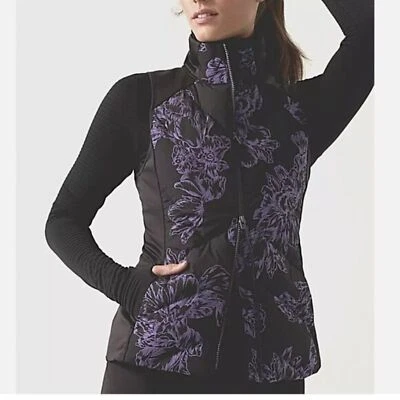 Athleta Women's Inlet Reflective Vest in Astral Bloom Black - Image 1 of 4