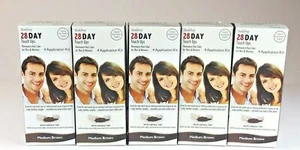 Lot x 5 Godefroy 28 Days Touch Ups Perm Hair Color Men Women Med Brown 4 app A8 - Picture 1 of 5