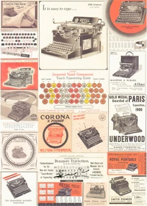 Hojas de papel de regalo máquinas de escribir / G2 - Imagen 1 de 1