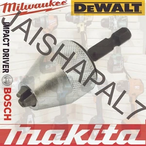 Fits MAKITA Impact Driver 1/4" Keyless Drill Bit Chuck Adapter Dewalt, Bosch - Picture 1 of 2