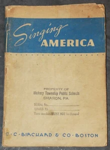 Singing America Song & Chorus Book National Recreation Assoc Sheet Music 1940 - Picture 1 of 7