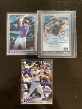 2018 Panini Donruss Optic Baseball Ryan McMahon RC AUTO Rated Rookie and Base