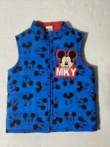 CHILDRENS 5T DISNEY MICKEY MOUSE BLUE FLEECE LINED VEST - Picture 1 of 7