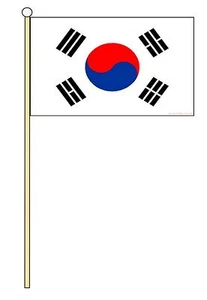 SOUTH KOREA ASIA medium HAND WAVING FLAG 9"X6" 22.5cm x 15cm - Picture 1 of 1