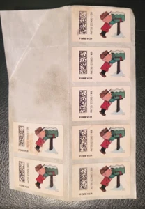 US CVP93 Charlie Brown Christmas Kiosk ATM forever sheet (7 stamps) MNH 2015... - Picture 1 of 2