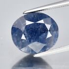 Big! 6.10ct 11.4x10mm Oval Unheated Blue Sapphire Gemstone, Africa