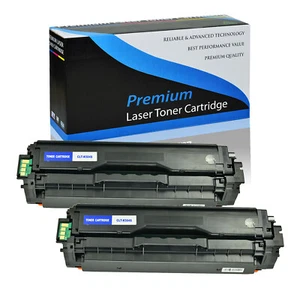 2x CLT-K504S 504 Black Toner Cartridge for Samsung SL-C1810W SL-C1860FW Printer - Picture 1 of 24