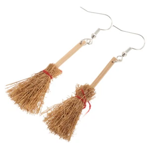 orecchini strega borchie donna strega halloween cameriera scopa orecchini strega - Foto 1 di 12