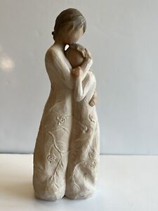 8" Willow Tree Close to Me Hand Painted Figure of Mother & Daughter Hug EUC