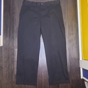 Croft & Barrow Dress Pants Mens 38x30 Black Flat Front Business Casual #AB415 - Picture 1 of 7