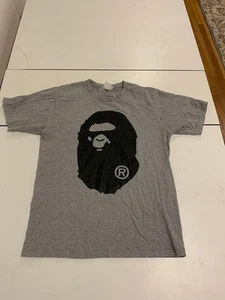 Vintage Bape Shirt Large Gray A Bathing Ape Nigo Bapeheads Streetwear Hypebeast - Picture 1 of 11