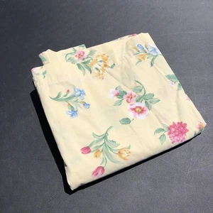 Springs Queen Size Flat Sheet Yellow Floral Polycotton Flowers - Picture 1 of 11