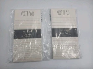 (Lot Of 2) Rae Dunn NOTEPAD. List Pad 70 Sheets Each - Picture 1 of 4