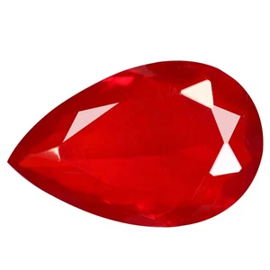 4.58 Ct Mesmerizing Perfect Pear 17.5 x 11.3 MM Red Ethiopia Natural Fire Opal - Picture 1 of 5