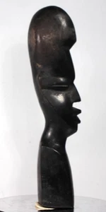 Vintage Makonde Ebenholz Holz Büste Skulptur afrikanische Stammeskunst 8,5" selten - Bild 1 von 24