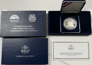 2003 P PROOF First Flight Centennial US Mint 90% Silver Dollar w/OGP & COA - Picture 1 of 7