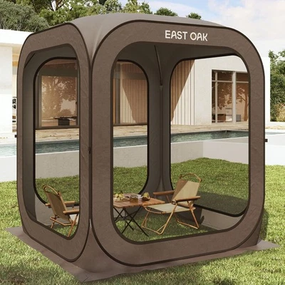 Portable Screen House Tent 6x6 FT Aluminum and Fabric Canopy for Camping & Ou... - Image 1 of 4