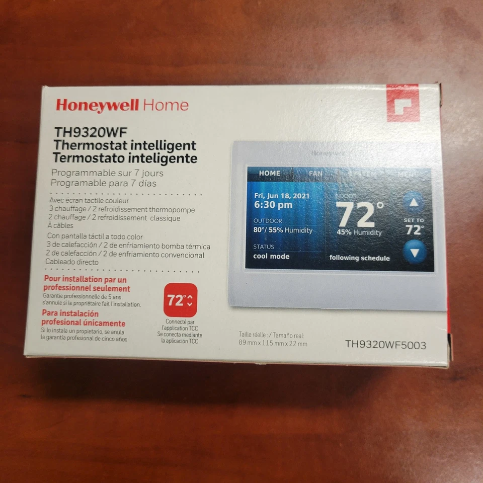 Honeywell TH9320WF5003 WiFi Touch Screen Programmable Thermostat - Image 1 of 1