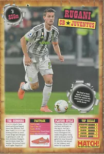 ¡PARTIDO!-PÓSTER 2020-JUVENTUS E ITALIA- EMPOLI (PRÉSTAMO)-DANIELE RUGANI - Imagen 1 de 1
