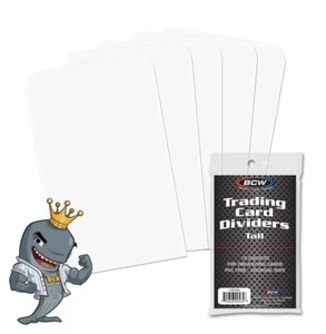 Divisores de tarjetas coleccionables altos BCW (5 paquetes de 10) (50 en total) ENVÍO GRATUITO - Imagen 1 de 1