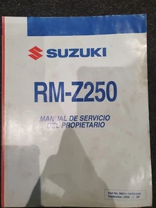 Genuine Owner's Manual Suzuki RM-Z 250 2006 COMPLETELY IN SPANISH - Picture 1 of 4