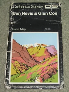 OS Ordnance Survey 1" bis 1 Meile Touristenkarte - Ben Nevis & Glen Coe; Ausgabe 1975 - Bild 1 von 2