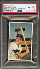 * 1971 DELL TODAY'S TEAM STAMPS BOOG POWELL TODAY'S TEAM STAMPS PSA NM-MT 8 BB