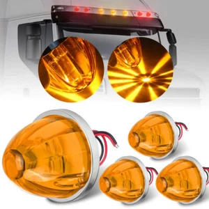 4X LED Side Marker Watermelon Lights Bulbs Truck RV Indicators Turn Signal Lamp - Picture 1 of 15