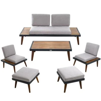ESTEXO Sitzgruppe Gartenmöbel Gartenlounge Lounge Set Gartenset Outdoor Möbel Terrasse