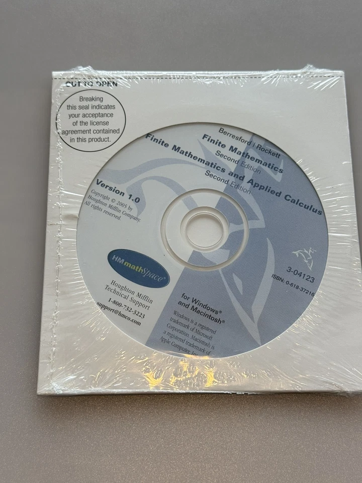 Finite Mathematics and Applied Calculus Version 1.0 CD - Image 1 of 1