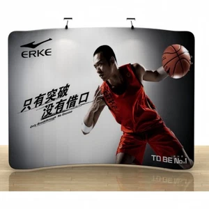10ft Curved Heat Transfer Fabric Tension Backdrop Back Wall Display Show+Graphic - Picture 1 of 15