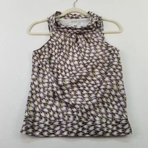 Top Ann Taylor Loft Para Mujer 0 Abstracto Sin Mangas Cremallera Lateral Salir Artístico - Imagen 1 de 12