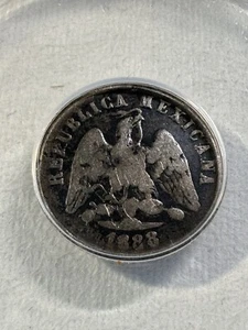 1888 As-L Mexico 10 Centavos Silver Coin Graded VG 8 by ANACS Low Mintage - Picture 1 of 4