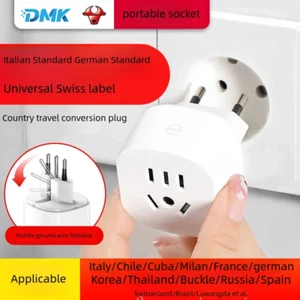 Bull German standard plug Italian socket converter travel socket conversion head - Picture 1 of 14