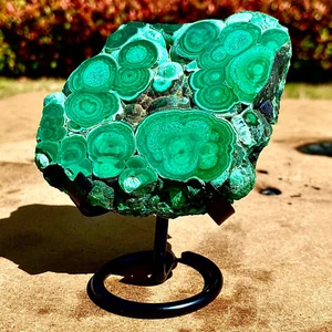 Blocco cristallo malachite verde naturale 380G esemplare motivo quarzo lucido - Foto 1 di 13