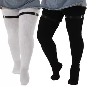 Damen Gestrickte Oberschenkelhohe Socken Winterwarme Lange Strümpfe Mit 〒 - Bild 1 von 13