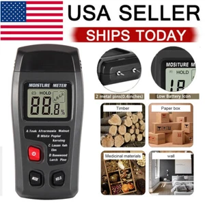 Digital LCD Wood Moisture Meter Detector Tester Humidity 0-99.9% Hygrometer Test - Picture 1 of 14