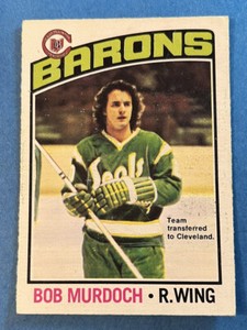  BOB MURDOCH 1976-77 O-PEE-CHEE # 54 CLEVELAND BARONS NHL ROOKIE VINTAGE OPC