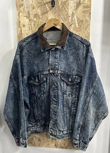 Levis Trucker Jacket Mens Large Vintage 80s Small Blue Denim Type 3 Jean - Picture 1 of 8
