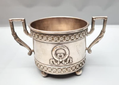 Antique Old European Neo Classic Sugar Silverplated Bowl - Image 1 of 4